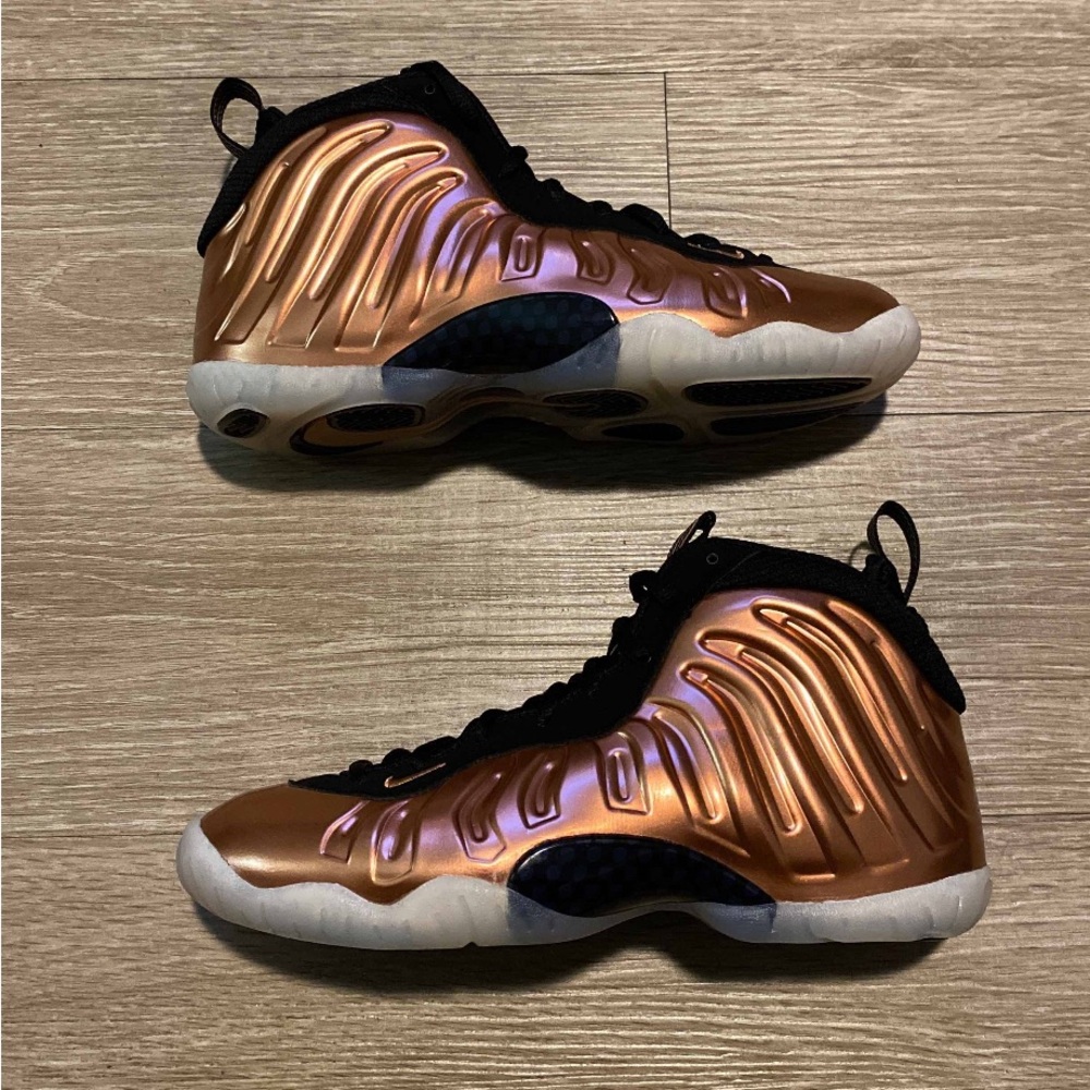 Nike Little Posite One Metallic Copper/Black FZ0990-800‎ GS Boys Size 5.5 Youth - Picture 3 of 7